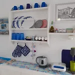 Cycladic House White And Blue In Kato Chora