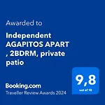 Independent Agapitos Apart , 2Bdrm, Private Patio