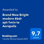 Brand New Bright Modern 6Bdr Apt-1Min To Acropolis