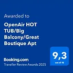 Openair Hot Tub/Big Balcony/Great Boutique Apt