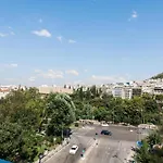 Central High-Class And Safe Rooms Next To Metro Airport Line With Acropolis View From Balcony